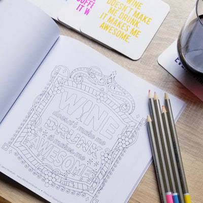 Why is drinking wine and coloring a great pairing?